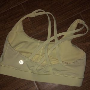 Yellow lululemon energy bra